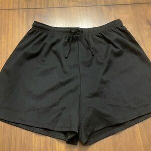 New with tag, black drawstring shorts
